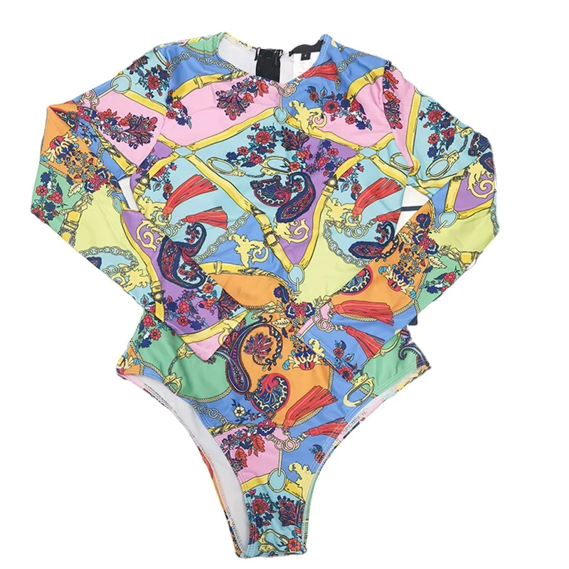 Summer Outdoor Swimsuit One Piece INS Colorful Printed Long Sleeve Women Swimwear 2022
Summer Outdoor Swimsuit One Piece INS Colorful Printed Long Sleeve Women Swimwear 2022