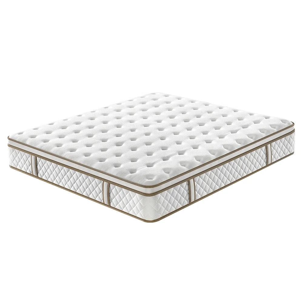 Pillow Top Roll Up Hotel Pocket Spring Latex Gel Memory Foam Bed