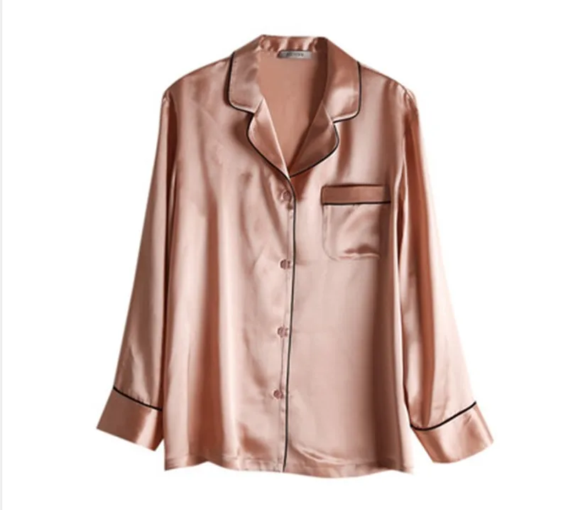 High Quality Long Sleeve 100% Mulberry Silk Pajama 2 Pieces Womens Silk Satin Pajamas Set
High Quality Long Sleeve 100% Mulberry Silk Pajama 2 Pieces Womens Silk Satin Pajamas Set