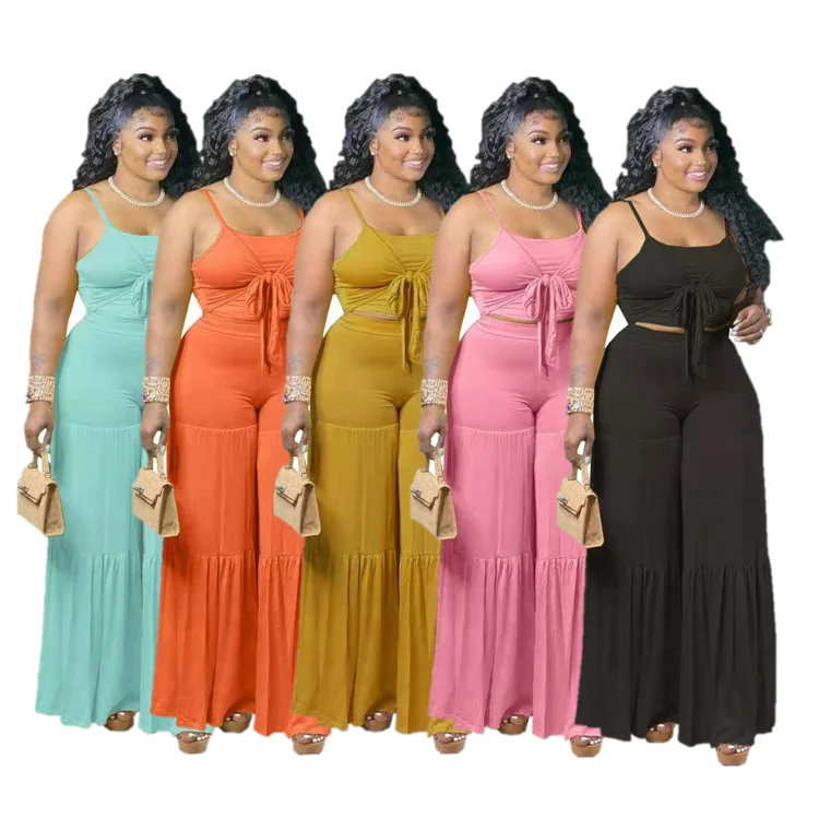Suspender Tank Top Wide Leg Pants Cotton sets Crop Top Pants 2 Two Pieces sets Summer plus size Sexy Clothes for Female outfit
Suspender Tank Top Wide Leg Pants Cotton sets Crop Top Pants 2 Two Pieces sets Summer plus size Sexy Clothes for Female outfit