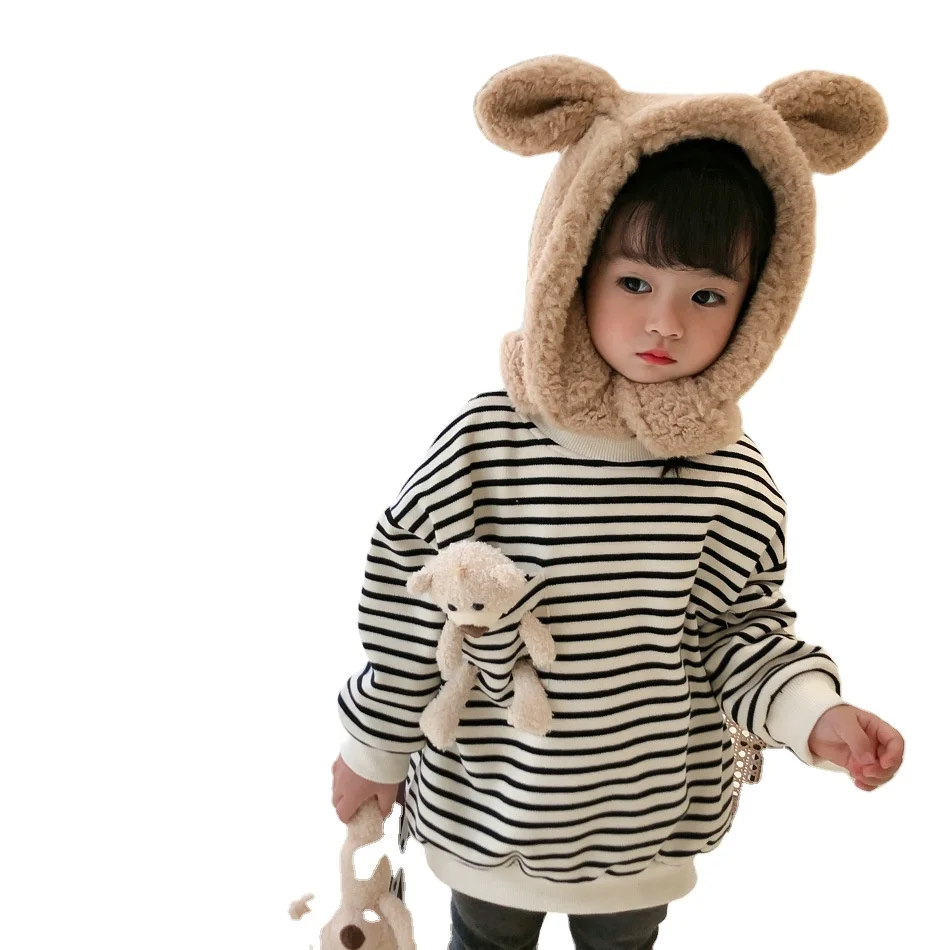 Baby new Korean version of hoodie with fleece thickened winter pocket bear knitted hoodie girls top for wholesale, As pic shows, we can according to your request also
Baby new Korean version of hoodie with fleece thickened winter pocket bear knitted hoodie girls top for wholesale, As pic shows, we can according to your request also