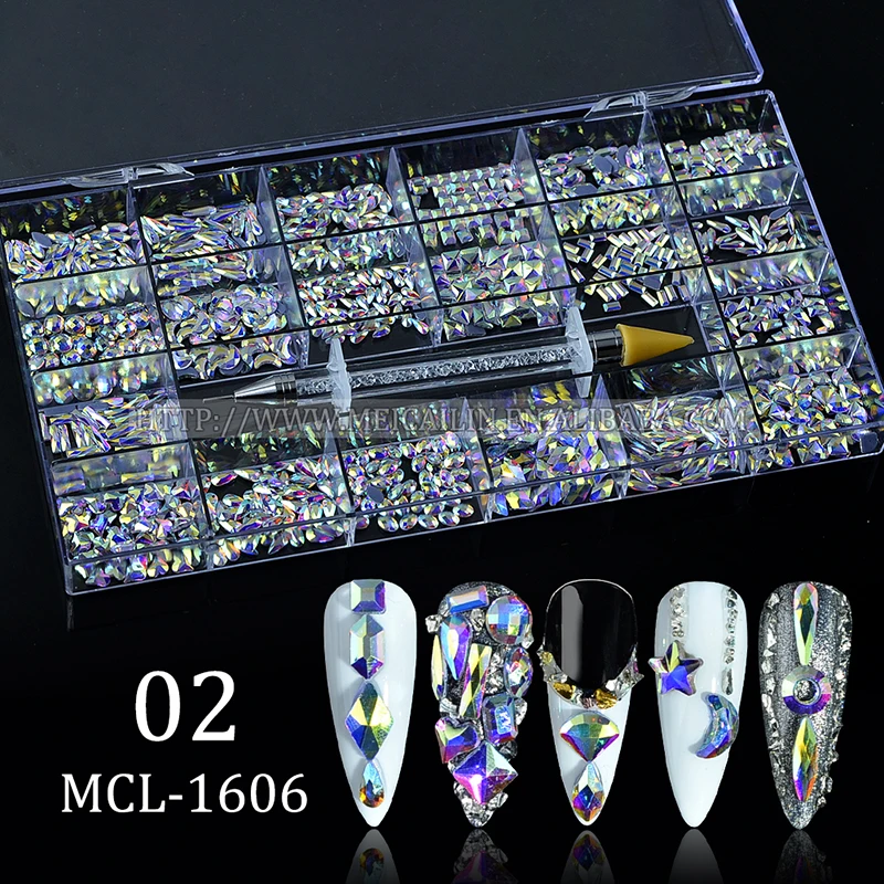 Popular 1000pcs per set mix package nail art crystal rhinestones shiny crystal ab color glass nail art rhinestones, As picture
Popular 1000pcs per set mix package nail art crystal rhinestones shiny crystal ab color glass nail art rhinestones, As picture