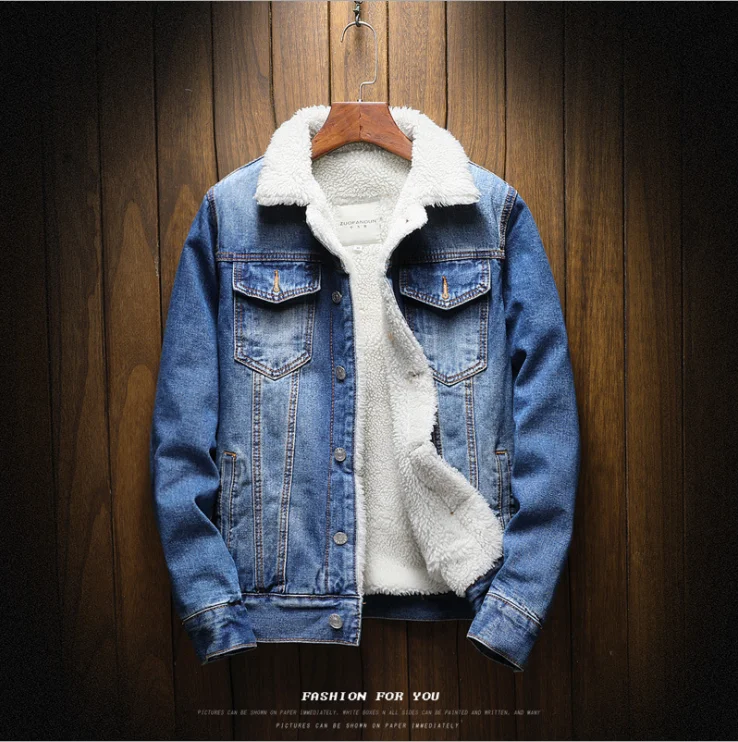Trendy Warm Cowboy Winter Jaket Chaquetas Hombre Fur Denim Jacket Men, Customized color
Trendy Warm Cowboy Winter Jaket Chaquetas Hombre Fur Denim Jacket Men, Customized color