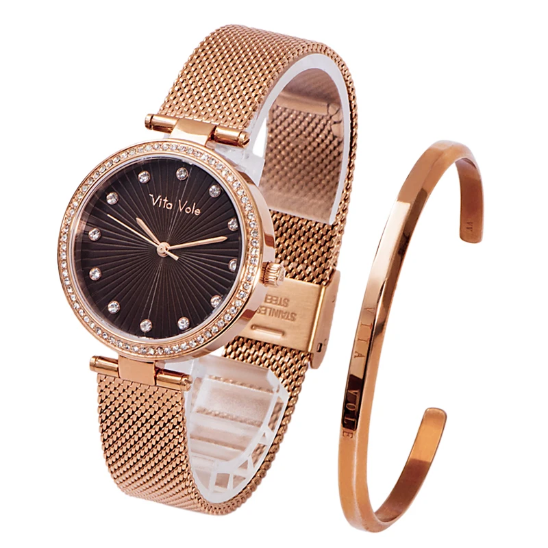 Vita Vole Dive watch stainless steel crystal stone setting wrist watches ladies Women watch sets, Customized colors
Vita Vole Dive watch stainless steel crystal stone setting wrist watches ladies Women watch sets, Customized colors