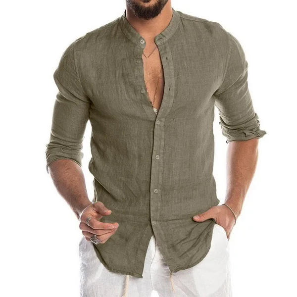 Spring Fashion Men's Long Sleeve V-neck Casual Beach Shirt Men's shirt for men formal casual cotton
Spring Fashion Men's Long Sleeve V-neck Casual Beach Shirt Men's shirt for men formal casual cotton