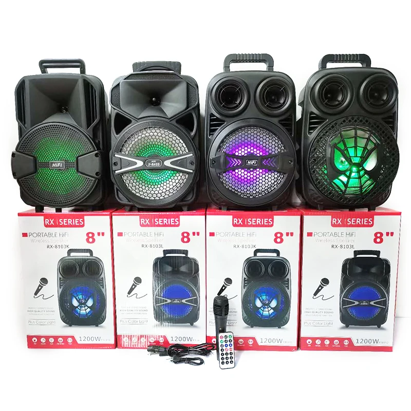 8inch bluetooth speaker RX-8103L portable speaker with bluetooth big bluetooth speaker, Black
8inch bluetooth speaker RX-8103L portable speaker with bluetooth big bluetooth speaker, Black