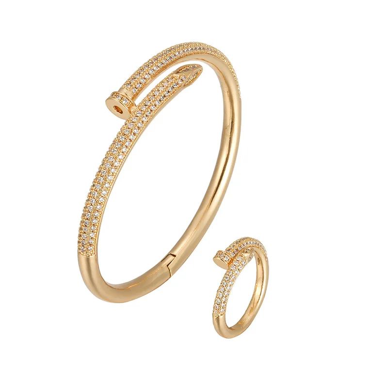 2020 New Fashion Adjustable Gold Silver Color Bangle Punk Party for Wedding For Women Jewelry Zircon Nail Clamp Bangles, Gold,sliver
2020 New Fashion Adjustable Gold Silver Color Bangle Punk Party for Wedding For Women Jewelry Zircon Nail Clamp Bangles, Gold,sliver