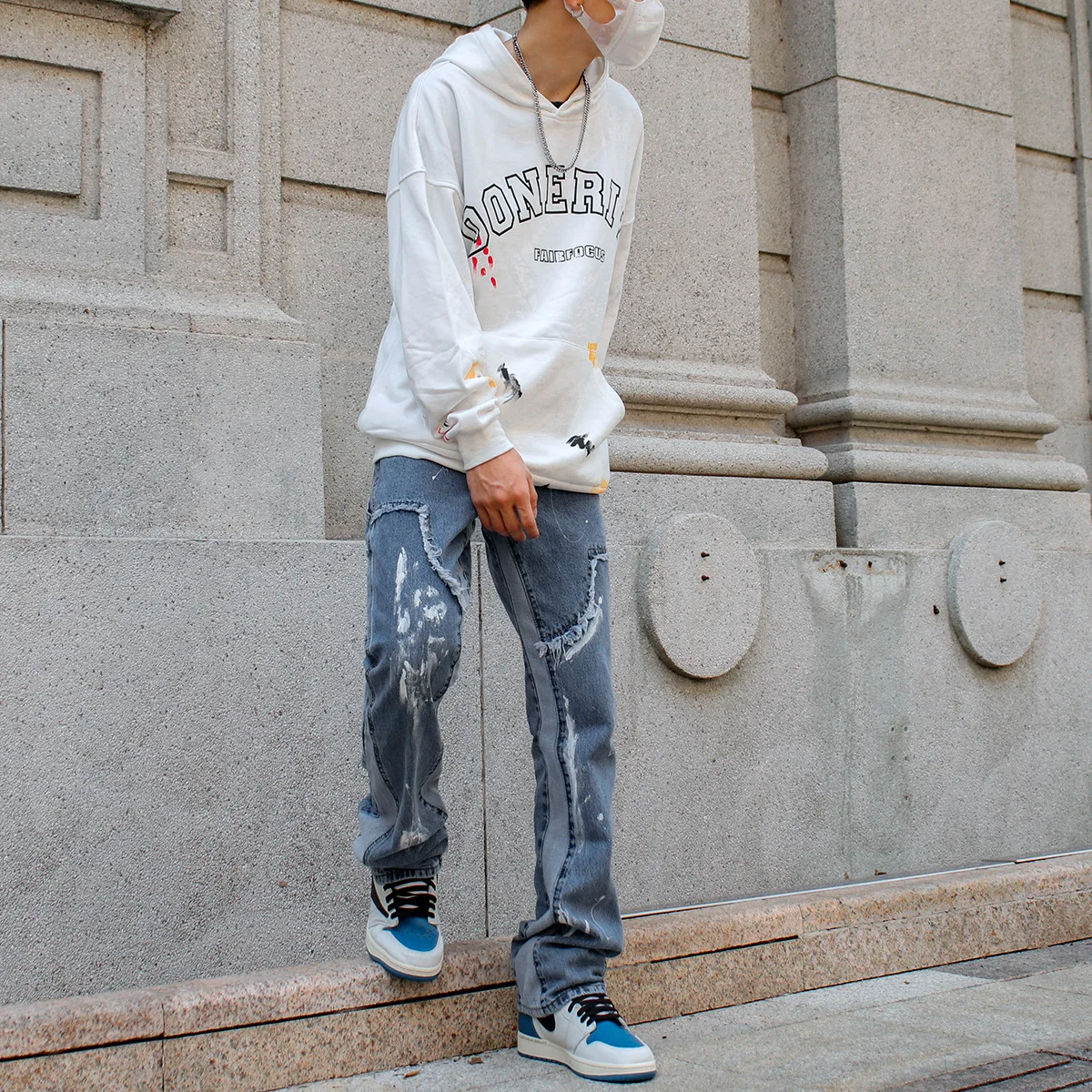 High Street Splicing Vive Style Straight Tube Loose Rock Revival Jeans Men Paint Jeans Men
High Street Splicing Vive Style Straight Tube Loose Rock Revival Jeans Men Paint Jeans Men
