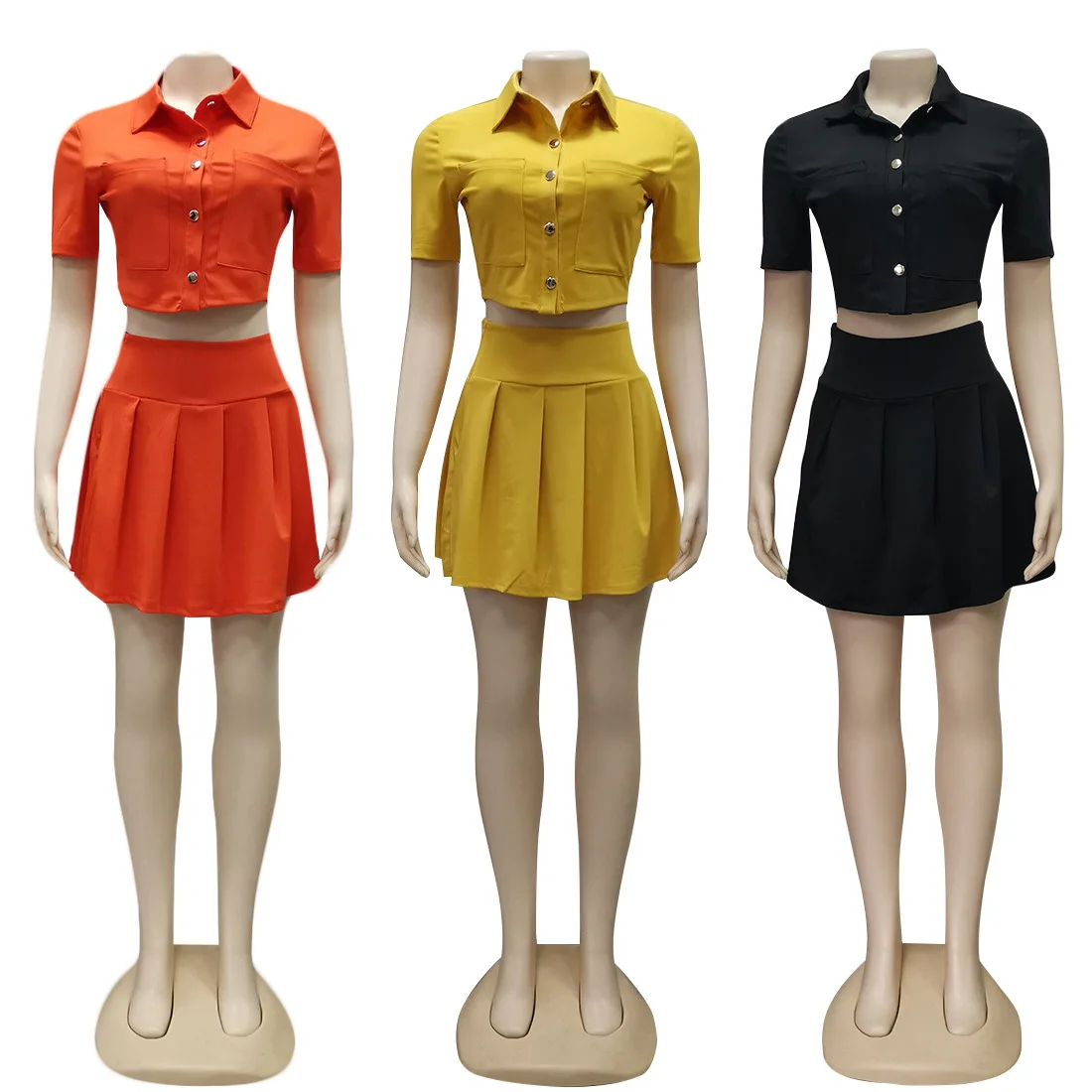 2021 Factory Direct Sales Skirt Sets Women 2 Piece Outfits Sexy Cute Short Sleeve Short Skirt
2021 Factory Direct Sales Skirt Sets Women 2 Piece Outfits Sexy Cute Short Sleeve Short Skirt