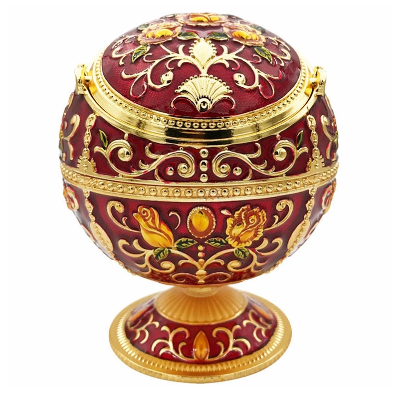 Exquisite Ball Shape Russia Style Enameled Metal Cigarette Windproof Ashtray Holder Metal Tin Round Indoor Weed Ash Tray, Customized
Exquisite Ball Shape Russia Style Enameled Metal Cigarette Windproof Ashtray Holder Metal Tin Round Indoor Weed Ash Tray, Customized