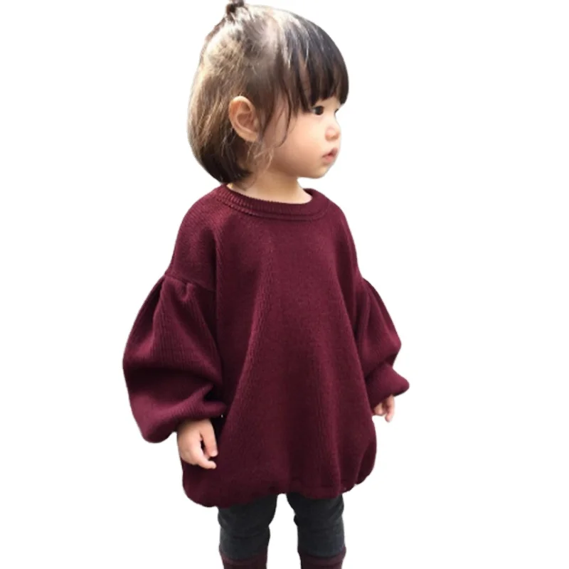Children's clothing girls spring and autumn style lantern sleeve solid color children's T-shirt top
Children's clothing girls spring and autumn style lantern sleeve solid color children's T-shirt top