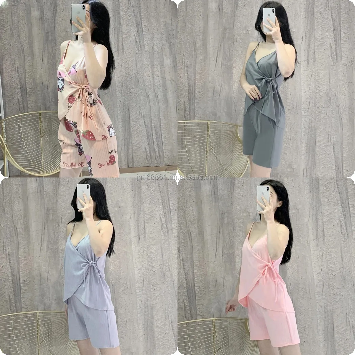Women's pajamas 2022 extra large sexy pajamas two-piece set pajamas Satin two-piece set wholesale, Customized color
Women's pajamas 2022 extra large sexy pajamas two-piece set pajamas Satin two-piece set wholesale, Customized color