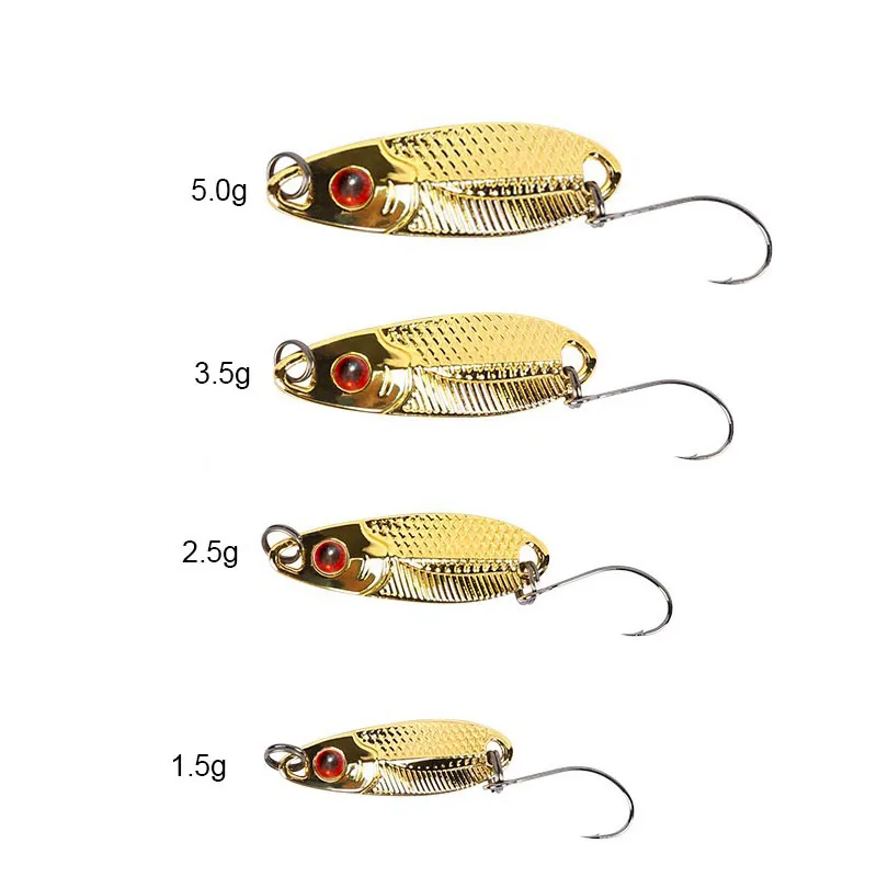 Metal Spoon Sequins Fishing Lure with 3D Eyes 1.5g 2.5g 3.5g 5g Zinc Alloy Trout Fishing Spoons Blade Baits
Metal Spoon Sequins Fishing Lure with 3D Eyes 1.5g 2.5g 3.5g 5g Zinc Alloy Trout Fishing Spoons Blade Baits
