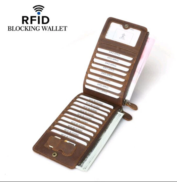 New Fashion Button RFID blocking crazy horse Leather Lady Wallet Front Pocket Zipper Women's Wallets
New Fashion Button RFID blocking crazy horse Leather Lady Wallet Front Pocket Zipper Women's Wallets