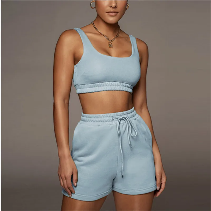 Crop Open Navel Vest Lace Up Suit shorts sets womens clothing Two Piece Suits Jogger Set Crop Top Sports Bra, 7 colors
Crop Open Navel Vest Lace Up Suit shorts sets womens clothing Two Piece Suits Jogger Set Crop Top Sports Bra, 7 colors