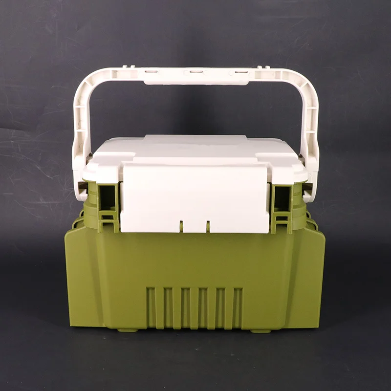 Outdoor Durable Portable Plastic Multifunctional Storage Box With Strap Double layers Professional Fishing Lures Hook Bait Box, Green
Outdoor Durable Portable Plastic Multifunctional Storage Box With Strap Double layers Professional Fishing Lures Hook Bait Box, Green