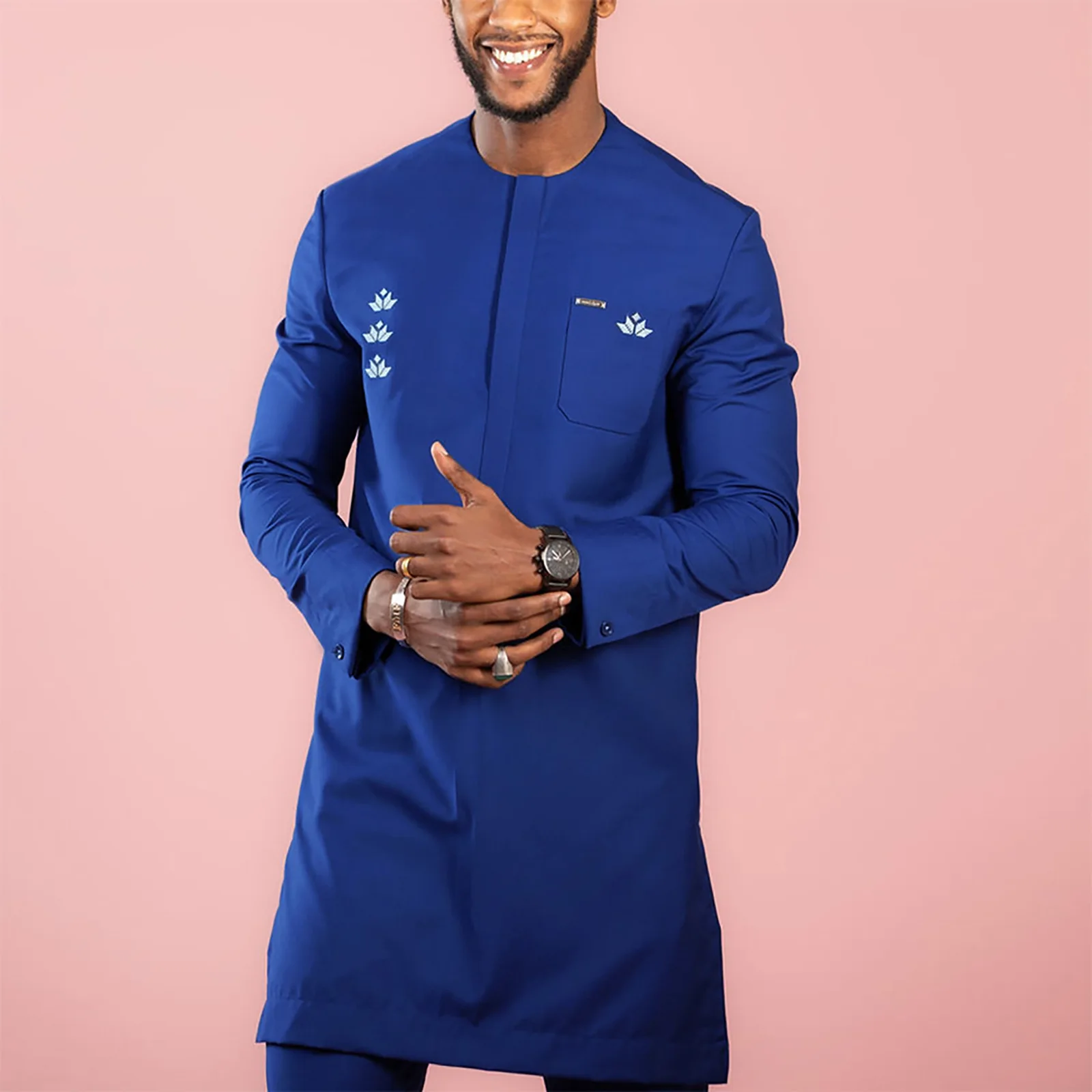 M-4XL new men's clothing African national style Kaftan trousers long sleeve round neck top casual streetwear suit 2-piece set
M-4XL new men's clothing African national style Kaftan trousers long sleeve round neck top casual streetwear suit 2-piece set