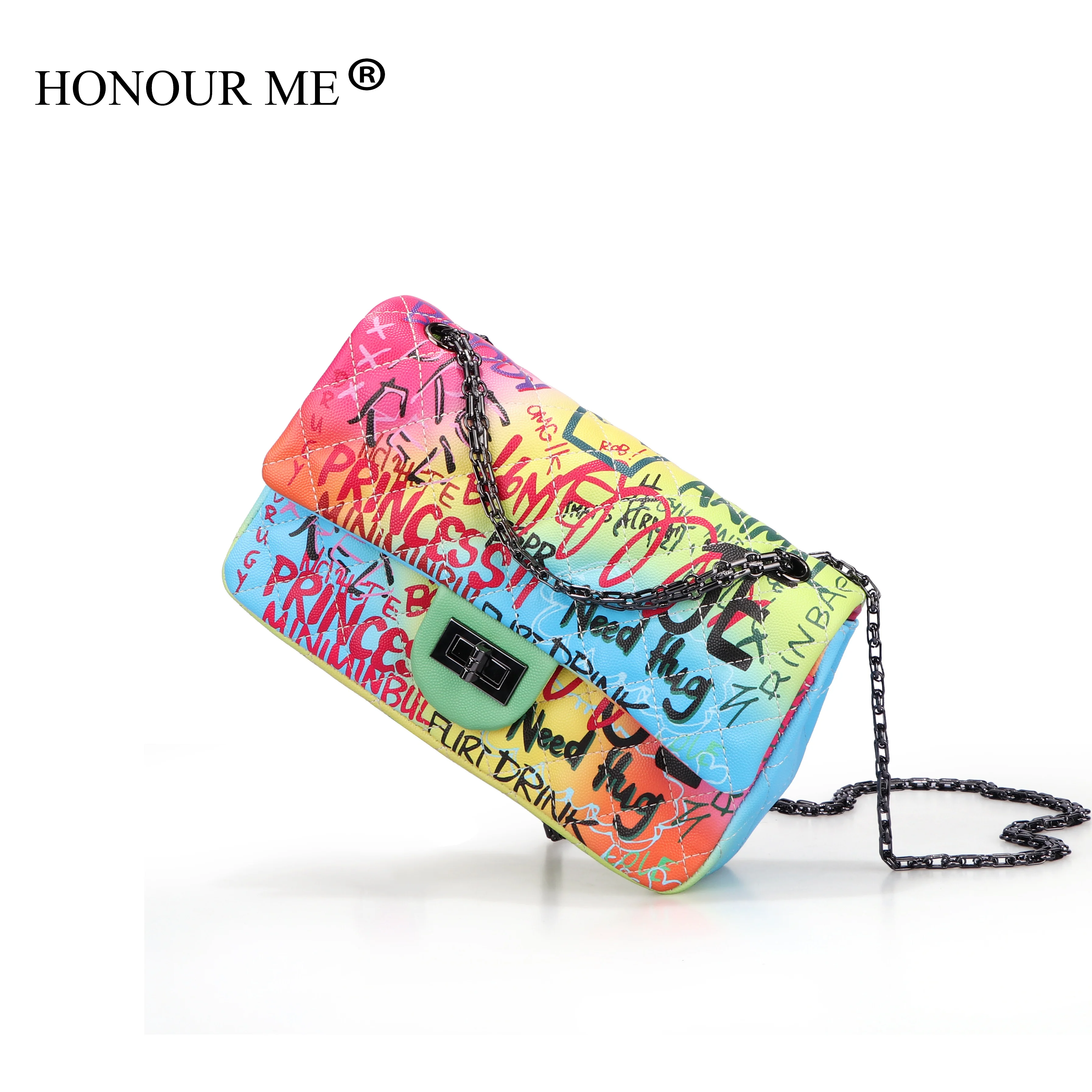 Wholesale Colorful Painted Graffiti Bags With Gold Hardware Ins Girl Graffiti Chain Bag Large Capacity Handbag
Wholesale Colorful Painted Graffiti Bags With Gold Hardware Ins Girl Graffiti Chain Bag Large Capacity Handbag