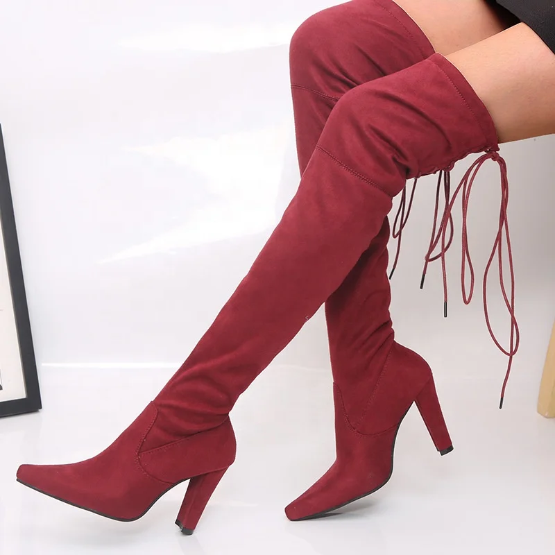 2020 Winter Women Boots Fashion Stylish Ladies Shoes New Arrivals Over The Knee Boots Thigh Women Lace Up High Heel Shoes
2020 Winter Women Boots Fashion Stylish Ladies Shoes New Arrivals Over The Knee Boots Thigh Women Lace Up High Heel Shoes
