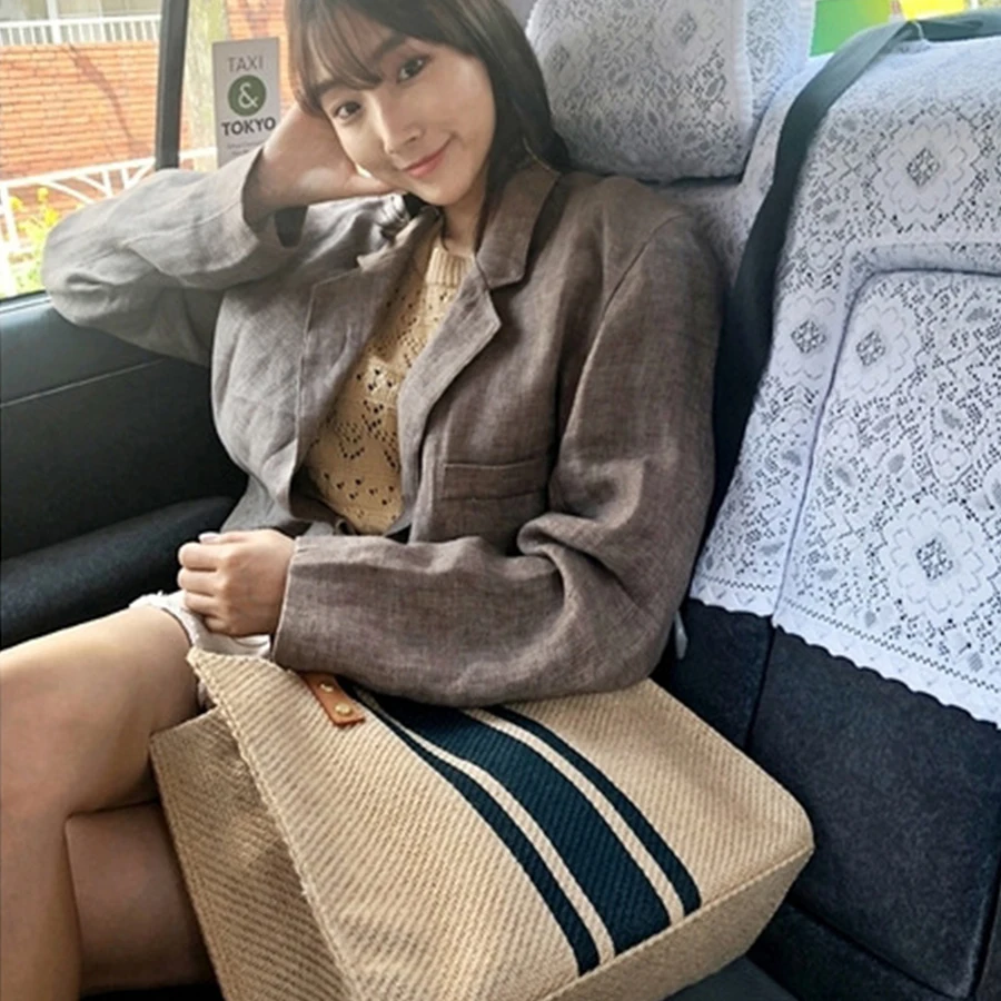 Bolsas para mujer simple fashion large-capacity handbag ladies vintage striped tote large canvas shoulder bag, 2 color
Bolsas para mujer simple fashion large-capacity handbag ladies vintage striped tote large canvas shoulder bag, 2 color