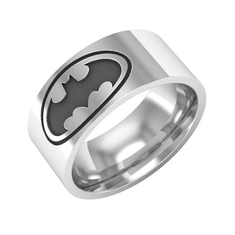 China manufacturer hot movie/anime ring Supe rman stainless steel men's ring Batmanes logo ring, As picture
China manufacturer hot movie/anime ring Supe rman stainless steel men's ring Batmanes logo ring, As picture