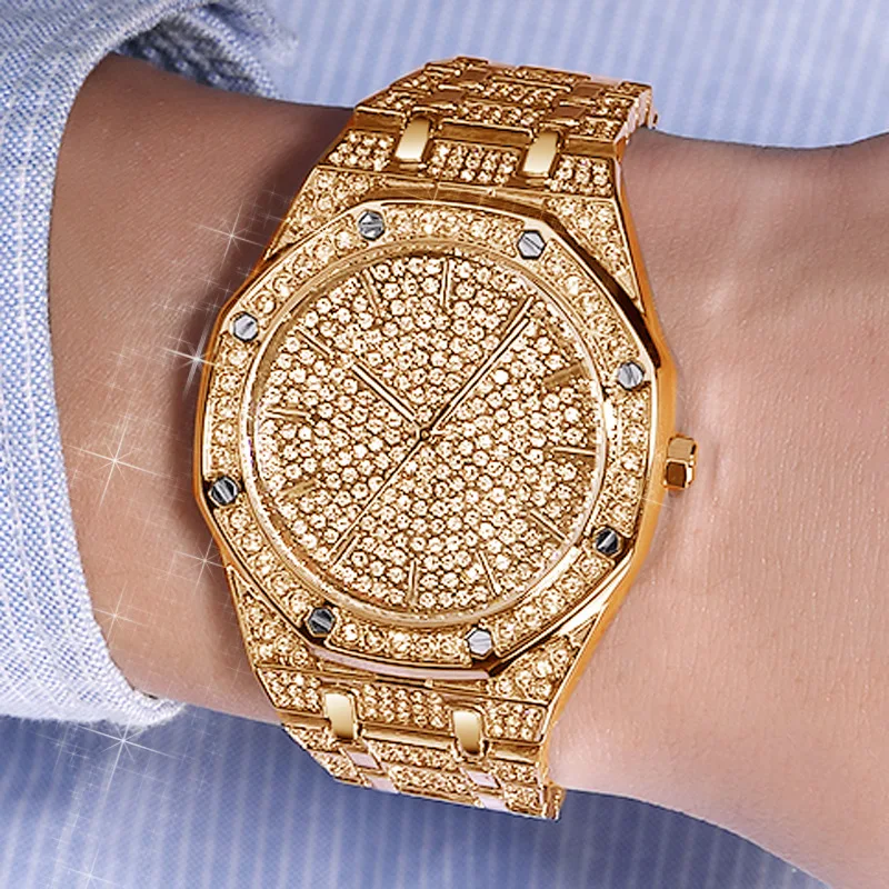 18K Gold Watch Men Luxury Diamond Iced Out Watches Top Brand Luxury High Quality Male Quartz Watch
18K Gold Watch Men Luxury Diamond Iced Out Watches Top Brand Luxury High Quality Male Quartz Watch