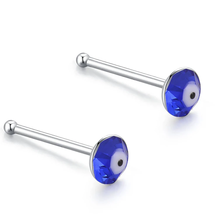 Trendy Sterling Silver 925 Nose Rings Fashion Piercing Nose Rings Cute Blue Eye Devil Eye Nose Ring, Picture shows
Trendy Sterling Silver 925 Nose Rings Fashion Piercing Nose Rings Cute Blue Eye Devil Eye Nose Ring, Picture shows