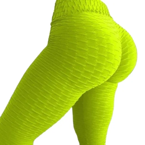 

2021 Ropa Deportiva Leggins Thick Women's Butt Lifting High Waist Yoga Honeycomb Ruched Pants Chic Sports Stretchy Leggings, Picture shows