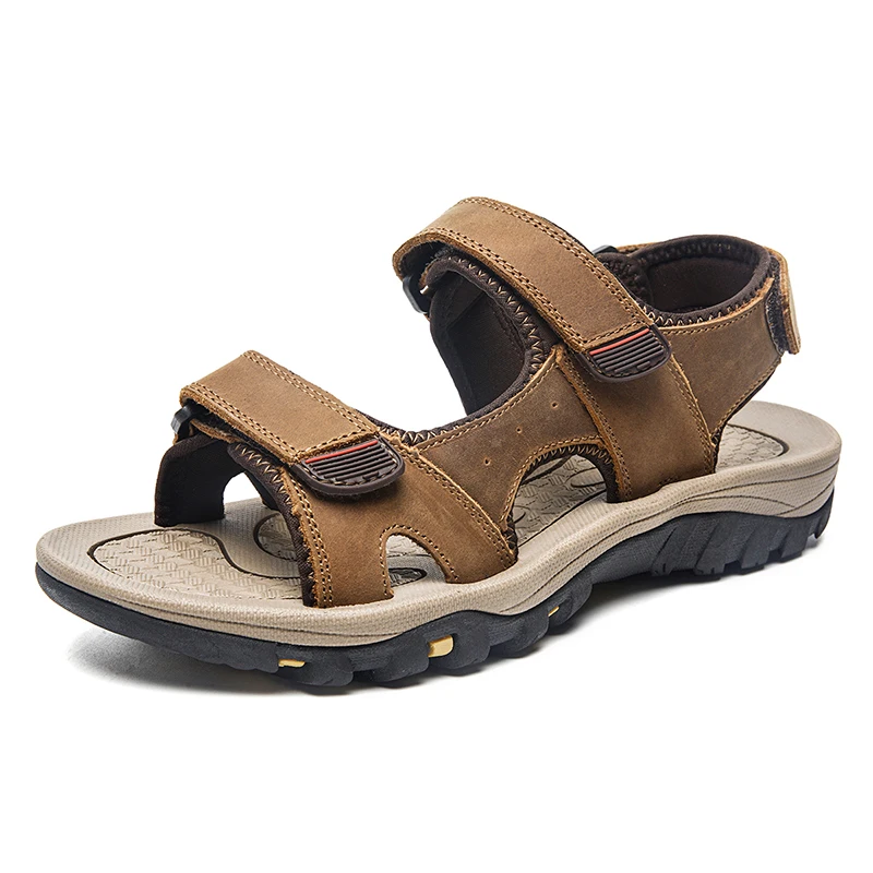 Factory Made Outdoor Wear-resistant Anti-slip Beach Sandals Comfortable Breathable Men Leather Sandals, Black,brown,khaki
Factory Made Outdoor Wear-resistant Anti-slip Beach Sandals Comfortable Breathable Men Leather Sandals, Black,brown,khaki