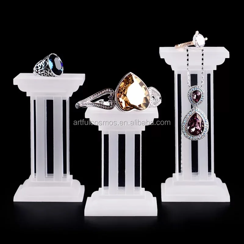 desktop rotating acrylic display standperspex jewelry display with hookkeychain display rack