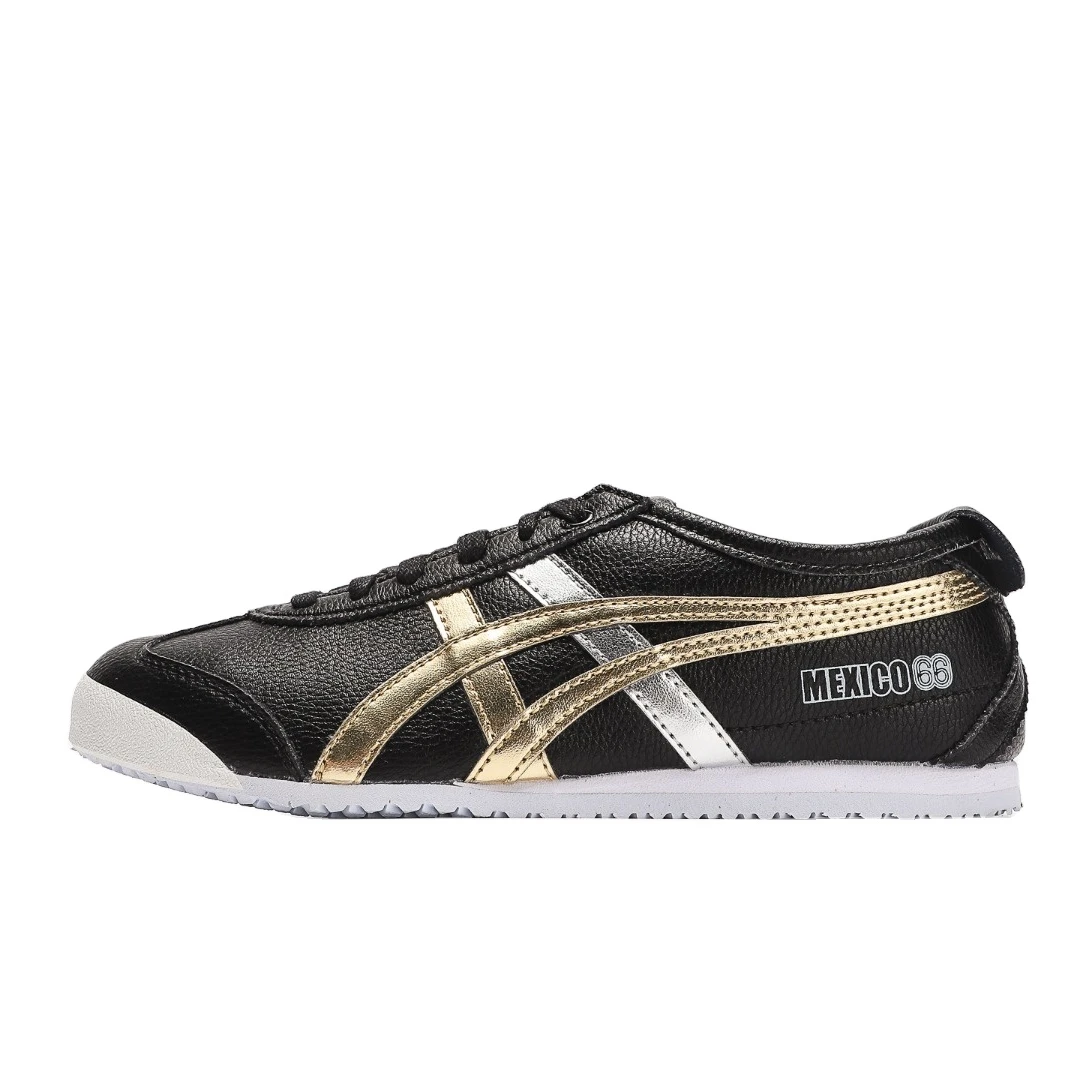 

Asics Onitsuka Tiger MEXICO66. Black Gold Casual Shoes. D5V2L-9094 Casual Shoes Comfortable Sports Running Shoes Trainers