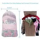 Waterproof Nylon Mesh Drawstring Commercial Industrial Laundry Bag
