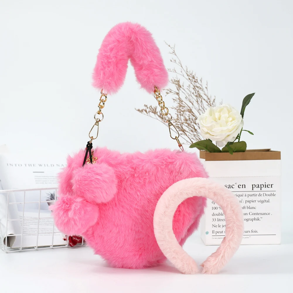 Luxury winter fur heart love shape headband and purse sets ladies hand bags designer bags women famous brands handbags for women
Luxury winter fur heart love shape headband and purse sets ladies hand bags designer bags women famous brands handbags for women