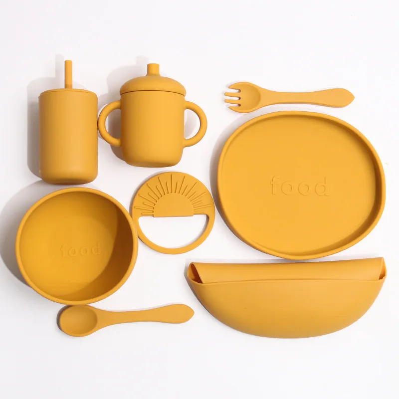 BPA Free Infant Nursing Silicone Baby Plate Silicone With Spoon And Fork Bowl Set, Natural wood
BPA Free Infant Nursing Silicone Baby Plate Silicone With Spoon And Fork Bowl Set, Natural wood
