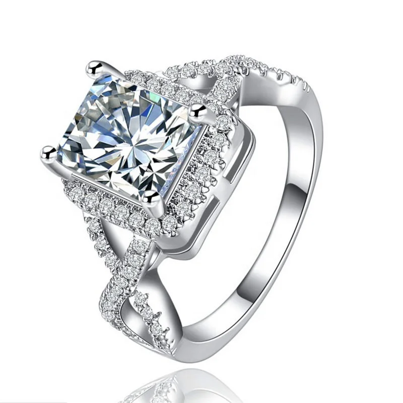Silver Color Wedding Engagement Rings CZ Cubic Zirconia Crystal Ring for Women Girls Jewelry Wholesale
Silver Color Wedding Engagement Rings CZ Cubic Zirconia Crystal Ring for Women Girls Jewelry Wholesale