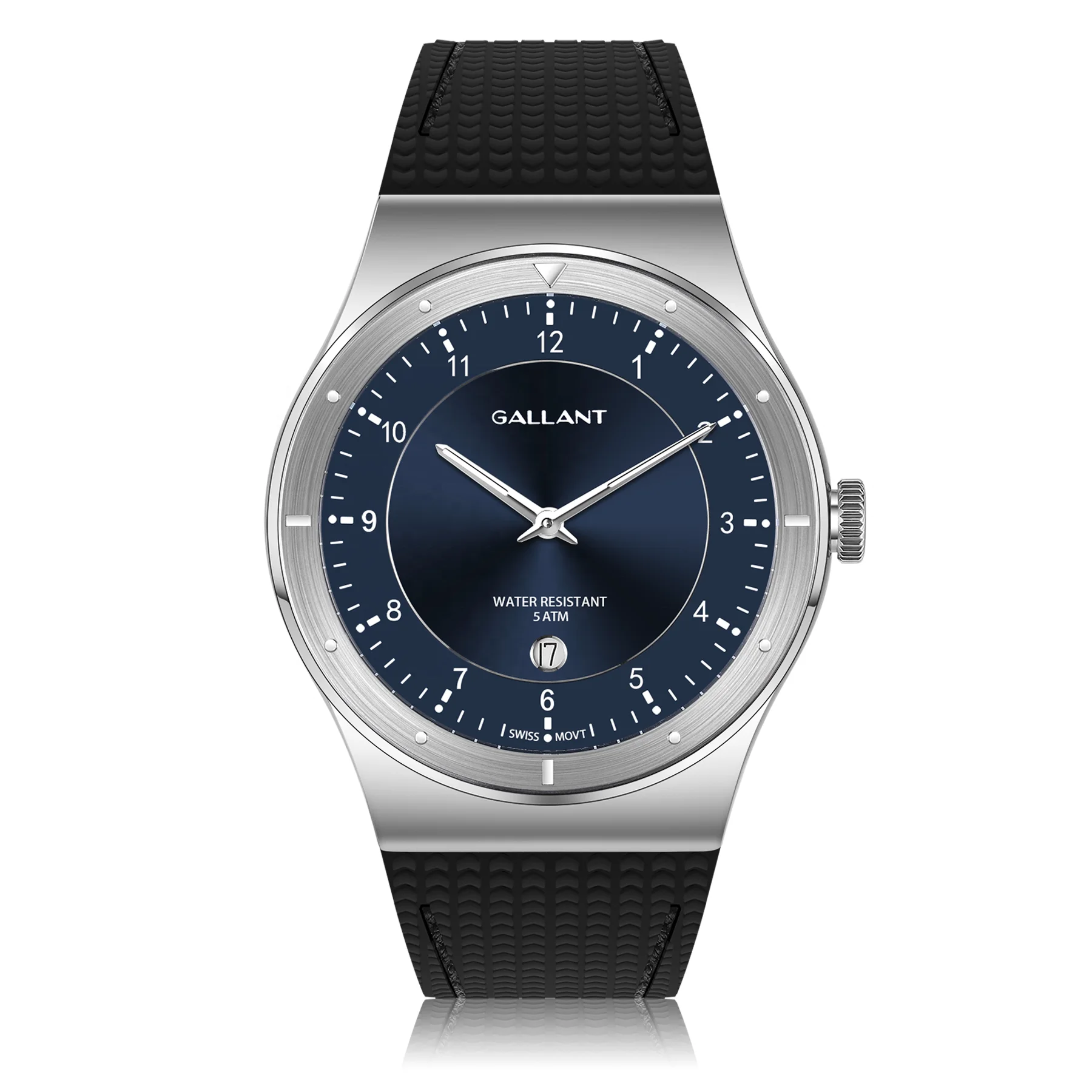 Wholesales high quality wathces stainless steel case rubber watch strap black dial swiss movement quartz wrist watch, Custom color
Wholesales high quality wathces stainless steel case rubber watch strap black dial swiss movement quartz wrist watch, Custom color