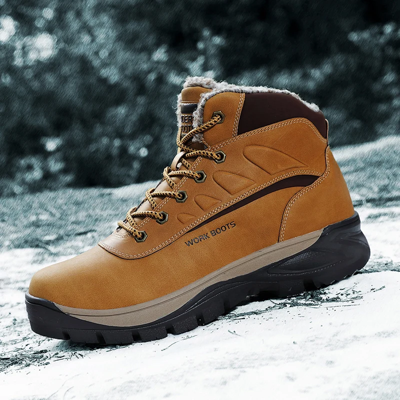 Genuine Leather Comfortable High-Top Hiking Boots For Men Brown S219-2192 (STOCK ITEM-20% OFF) 19 PRISTINE