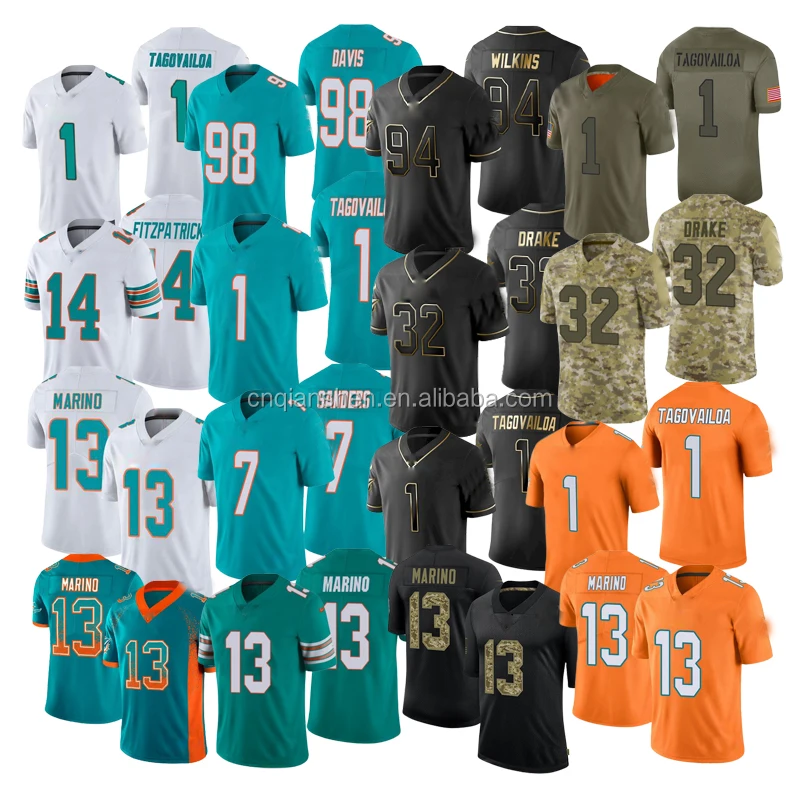 Miami Tua Tagovailoa 1 Dan Marino 13 Dolphin s Top Quality American Foootball Nf l Jersey T Shirt Men Sports Wear Wholesale
Miami Tua Tagovailoa 1 Dan Marino 13 Dolphin s Top Quality American Foootball Nf l Jersey T Shirt Men Sports Wear Wholesale