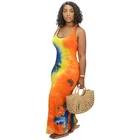 Dress Girl Dresses Tie Dye Fashion Tie Dye Plus Size Long Maxi Women Dress Summer For Girl