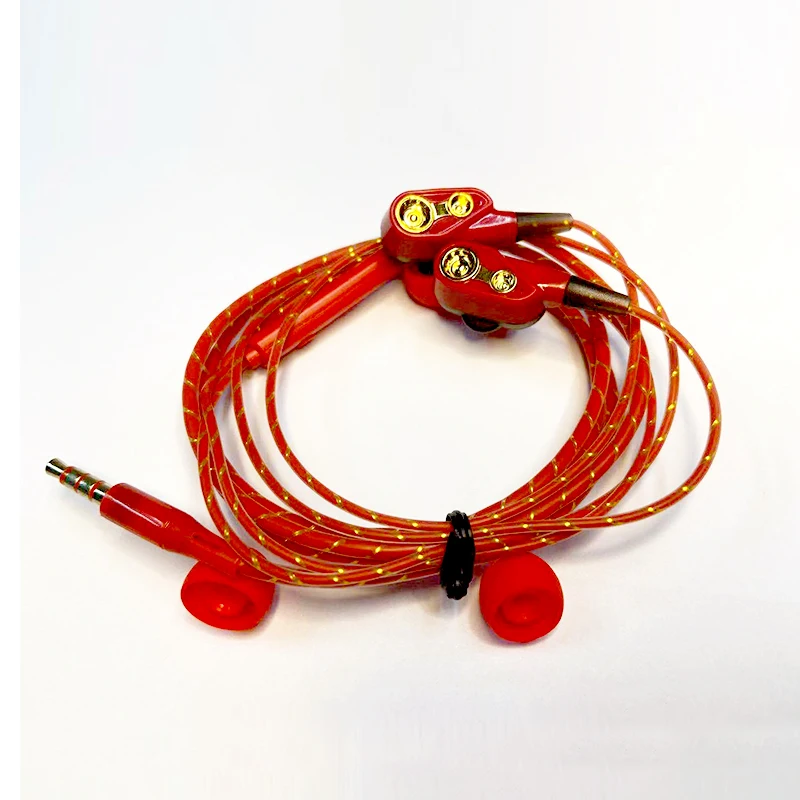 New Product Earbuds In-ear Wired Headphone OEM Headset With Mic 3.5mm 2020 Hot Selling Cheapest Dual Drive Stereo Earphone Wired