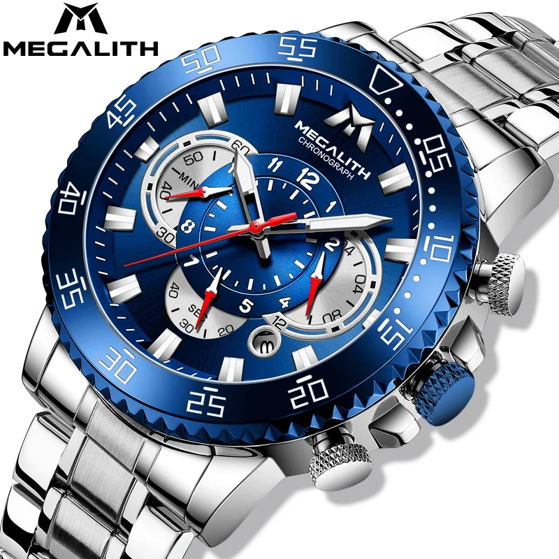 Relogio Masculino 2020 MEGALITH Sport Military Watch Men Stainless Steel Chronograph Waterproof Watch Men Top Brand Luxury Clock
Relogio Masculino 2020 MEGALITH Sport Military Watch Men Stainless Steel Chronograph Waterproof Watch Men Top Brand Luxury Clock