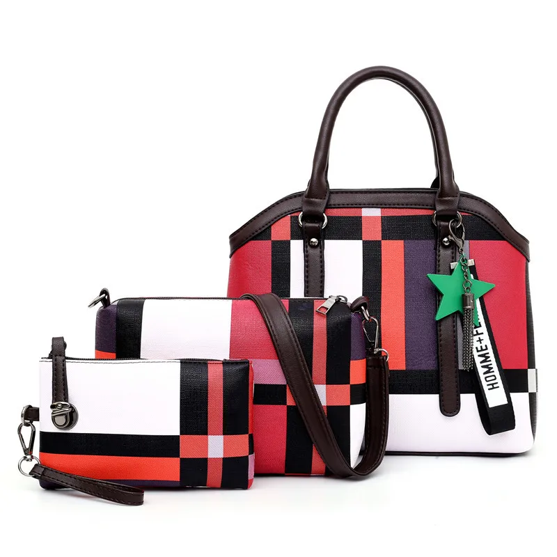 Women Fashion Synthetic Leather Handbags+Shoulder Bag+Purse+Card Holder 3pcs Set Tote
Women Fashion Synthetic Leather Handbags+Shoulder Bag+Purse+Card Holder 3pcs Set Tote