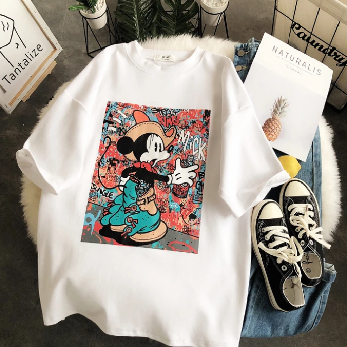 Wholesale summer women's t-shirt cartoon mouse printing casual loose style hip-hop women's t-shirt cartoon plus size women's top
Wholesale summer women's t-shirt cartoon mouse printing casual loose style hip-hop women's t-shirt cartoon plus size women's top
