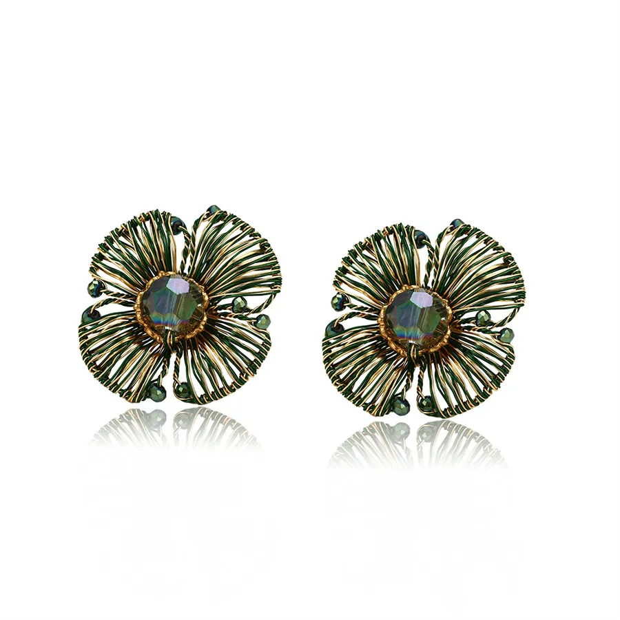 E-1410 Xuping Jewelry Elegant Classic Fashion Wove 4-petal 18K Gold Diamond Eco-friendly Copper Earrings
E-1410 Xuping Jewelry Elegant Classic Fashion Wove 4-petal 18K Gold Diamond Eco-friendly Copper Earrings