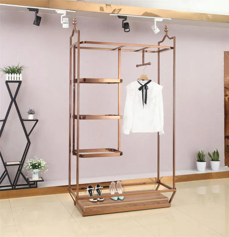 Wholesale New Design Rose Gold Industrial Heavy Duty Metal Clothes Rack For Clothing Store, Customized
Wholesale New Design Rose Gold Industrial Heavy Duty Metal Clothes Rack For Clothing Store, Customized