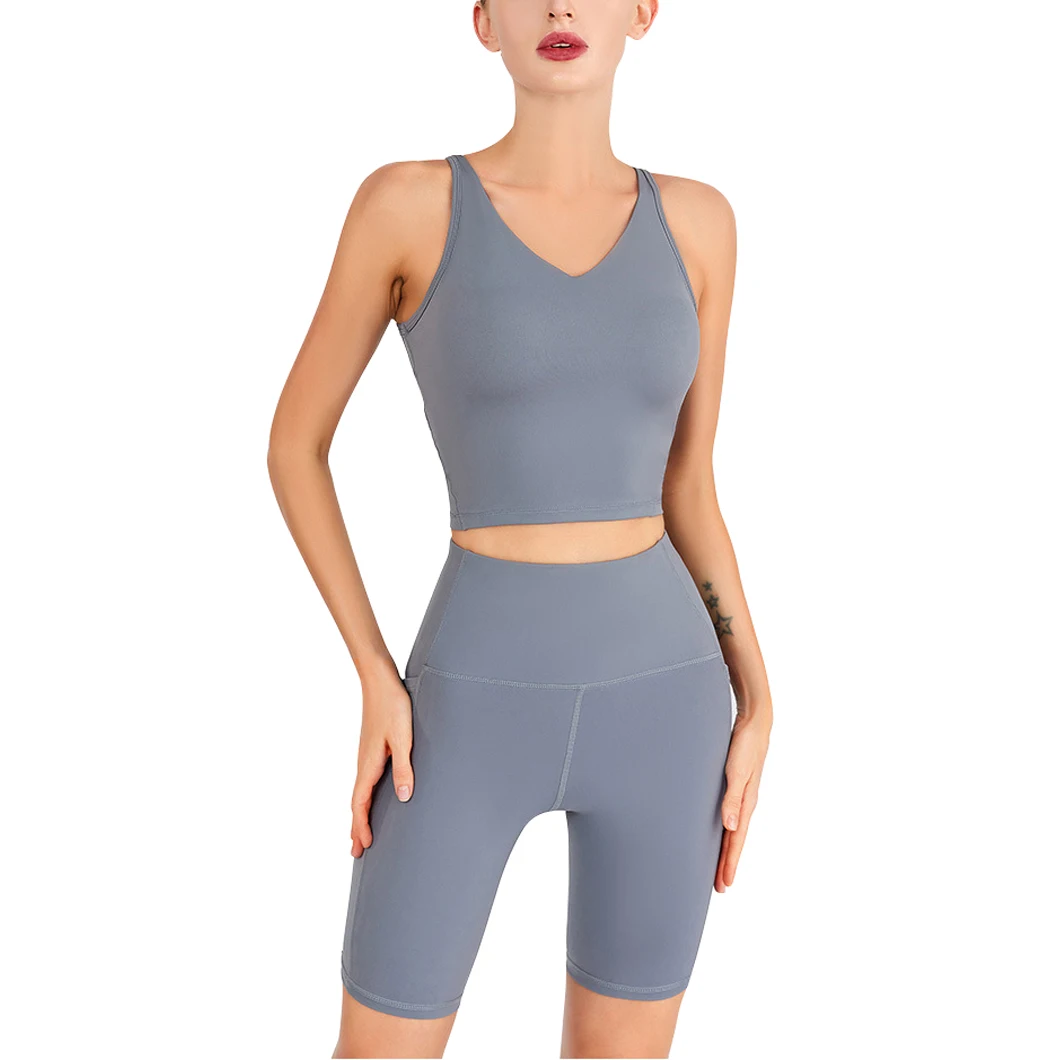 Women Summer Stretchy Soft Compression Quick Dry Yoga Shorts and Bra Set
Women Summer Stretchy Soft Compression Quick Dry Yoga Shorts and Bra Set