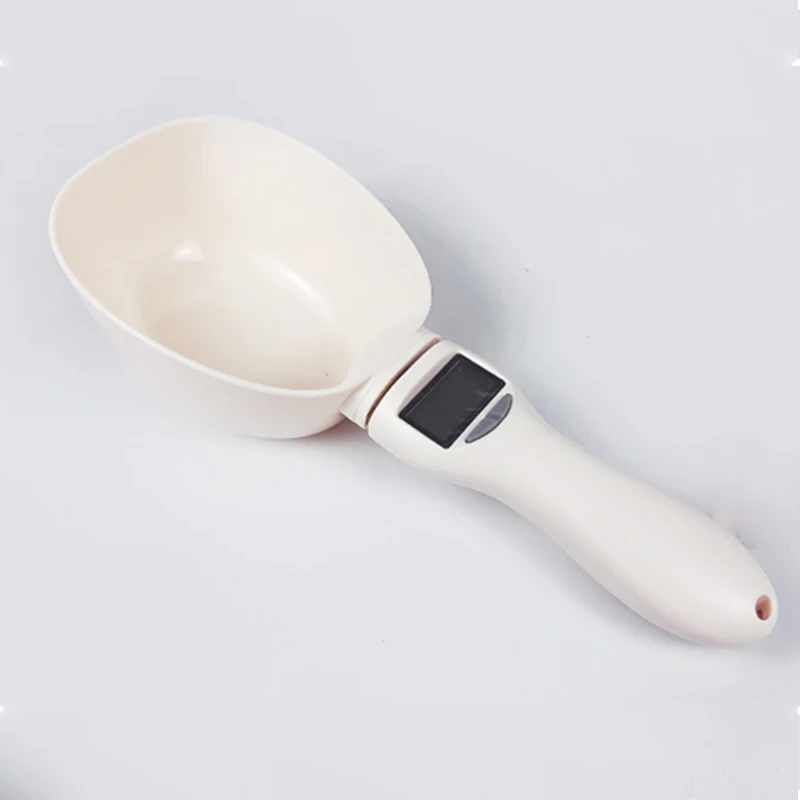 Pet weighing function measuring spoon with scale cat and dog food shovel pet food spoon, White
Pet weighing function measuring spoon with scale cat and dog food shovel pet food spoon, White
