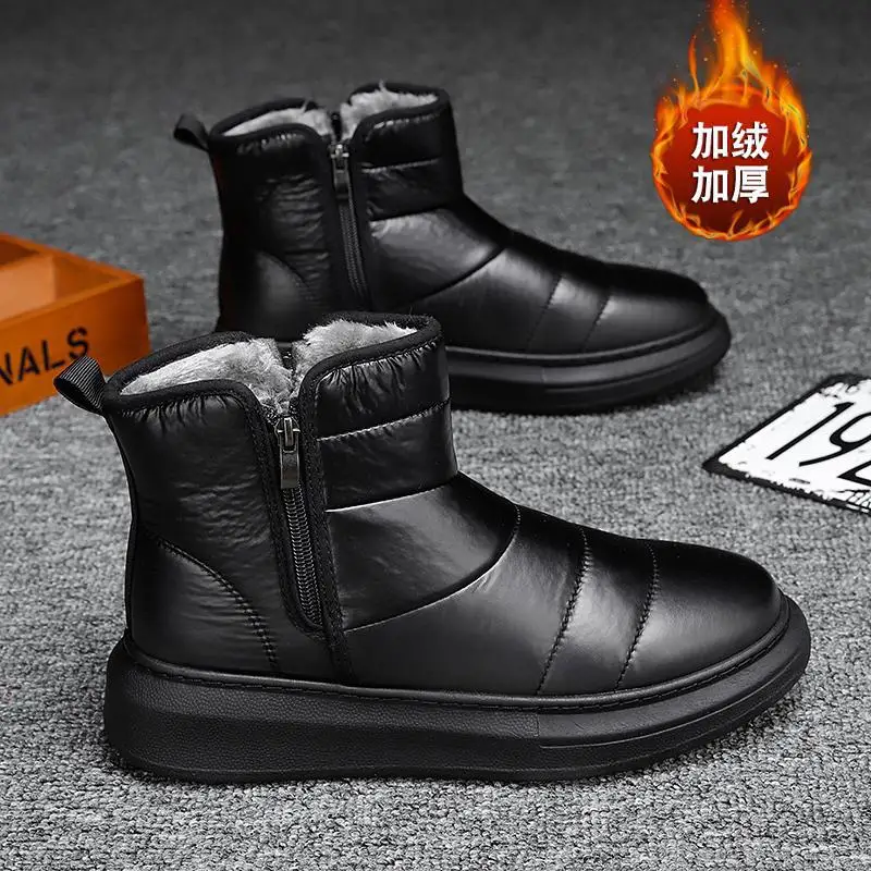 Wholesale Custom Winter Warm Snow Boots Solid Color Outdoor Waterproof Thick Ankle Snow Boots for Men
Wholesale Custom Winter Warm Snow Boots Solid Color Outdoor Waterproof Thick Ankle Snow Boots for Men