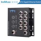 M12 Railway Ethernet Switch 48V PoE 15.4/30W M12 X-coded 5