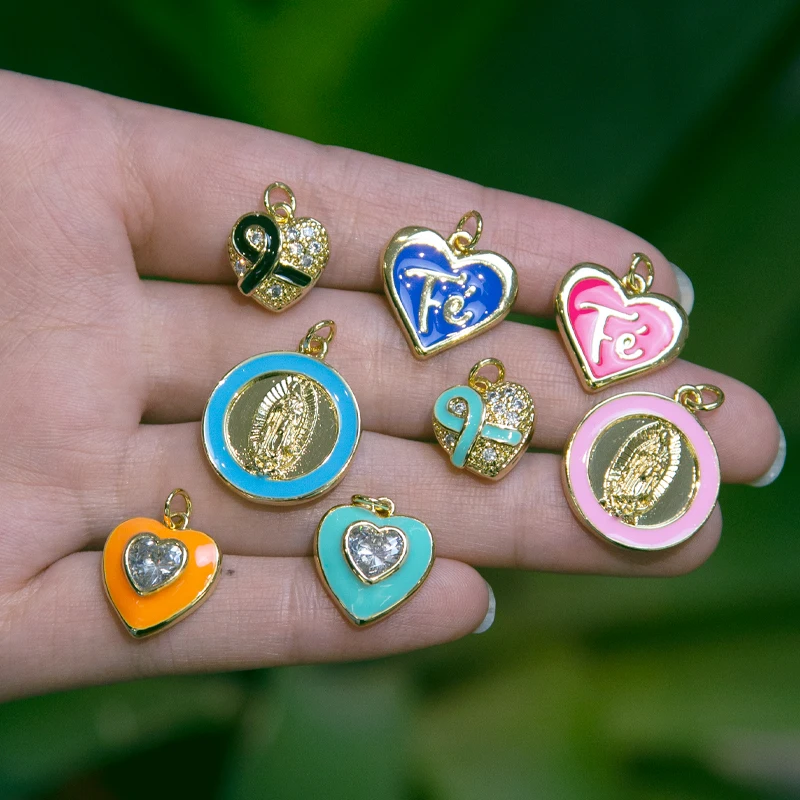 Hobbyworker Ins Hot Selling Personalized Micro-inlaid Zircon Heart Love Round Charms Pendant for Bracelet DIY Jewelry P0135
Hobbyworker Ins Hot Selling Personalized Micro-inlaid Zircon Heart Love Round Charms Pendant for Bracelet DIY Jewelry P0135